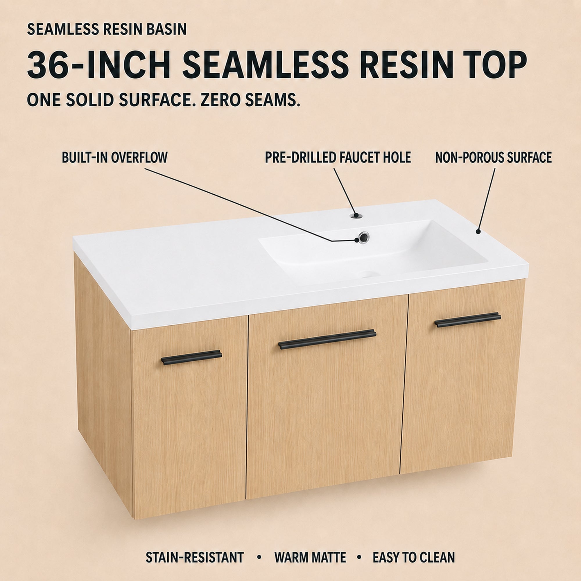Module 36" Wall-Hung Vanity (RTA)