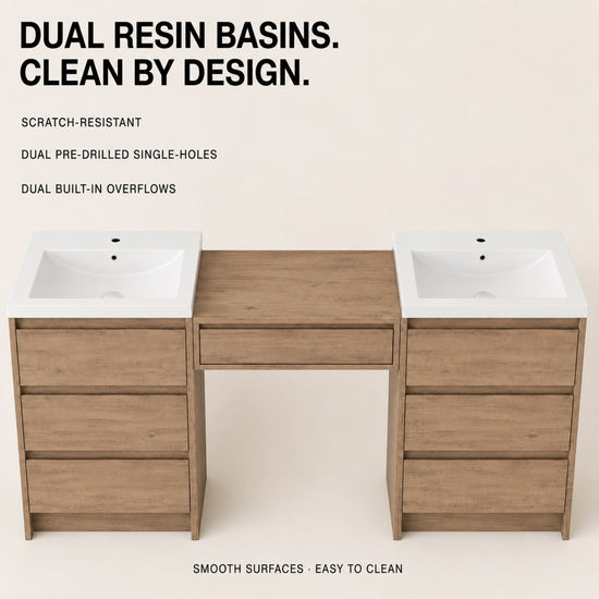Cube 72" Freestanding Vanity (RTA)