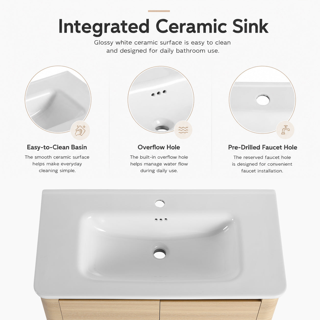 Pebble 60" Freestanding Vanity (RTA)