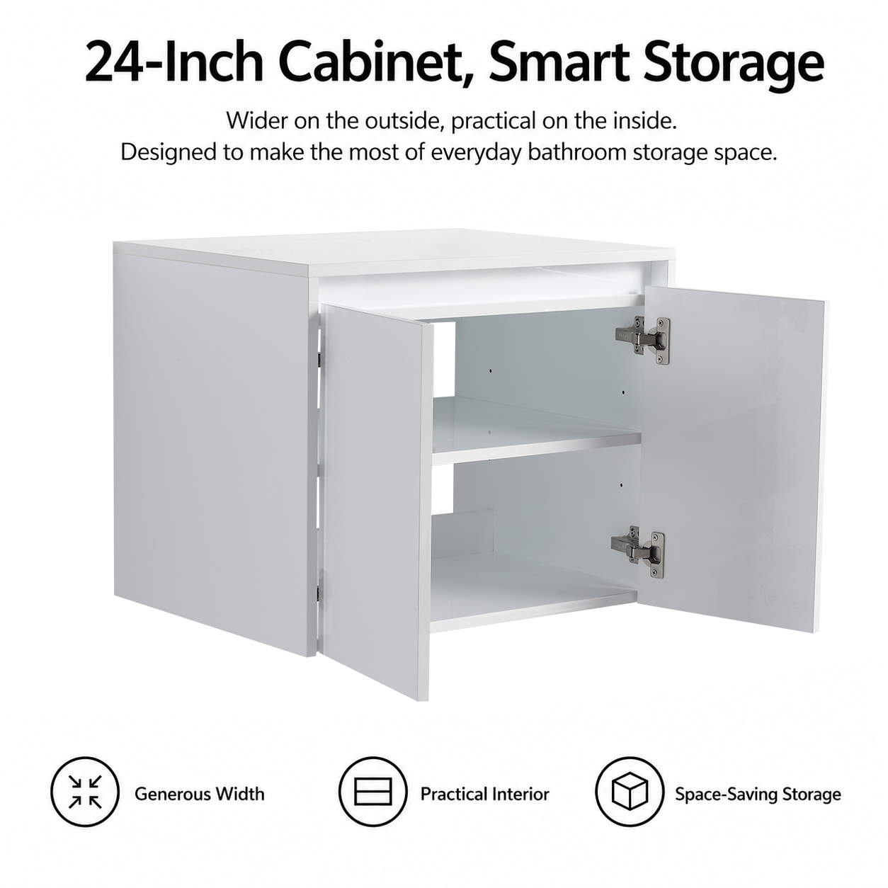Cube 24" Bathroom Wall Cabinet (RTA)