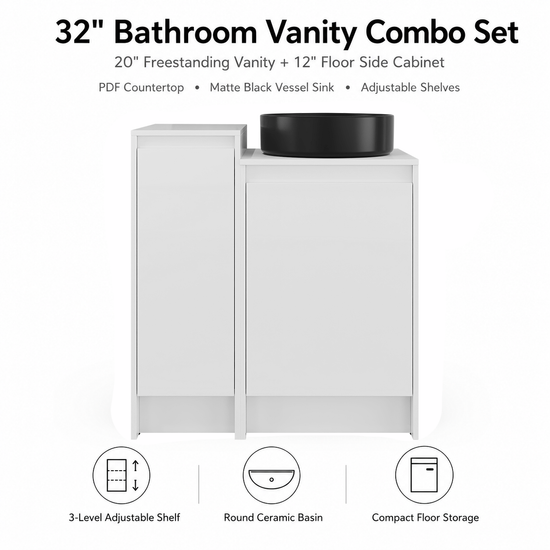 Cube 20"/32" Freestanding Vanity (RTA)