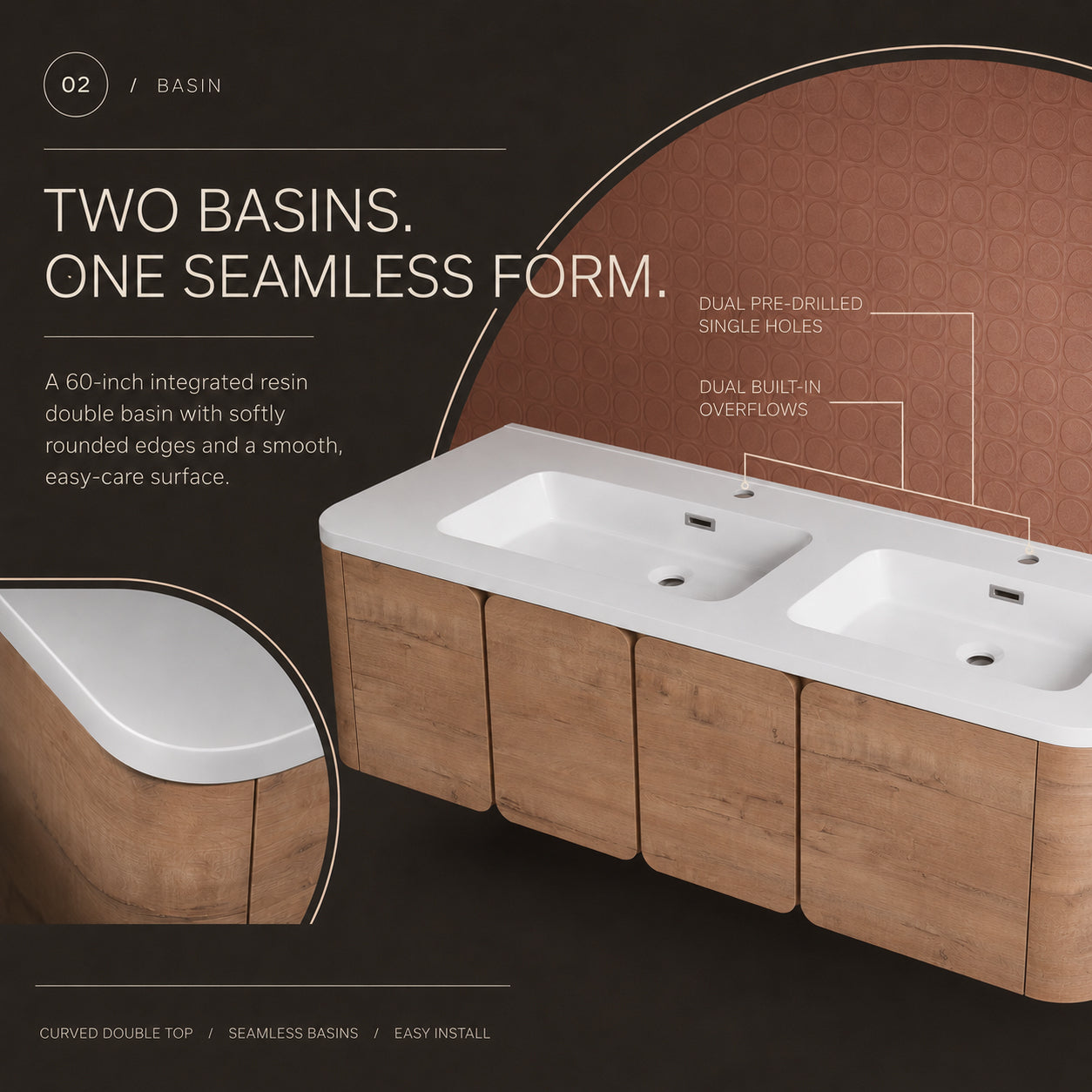 Curvo 48"/60" Floating Vanity (RTA)