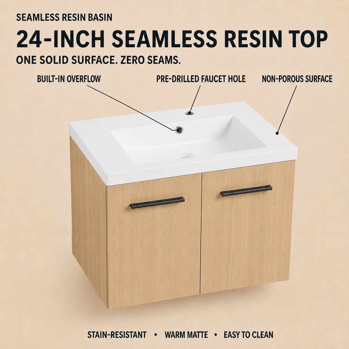 Module 24" Wall-Hung Vanity (RTA)