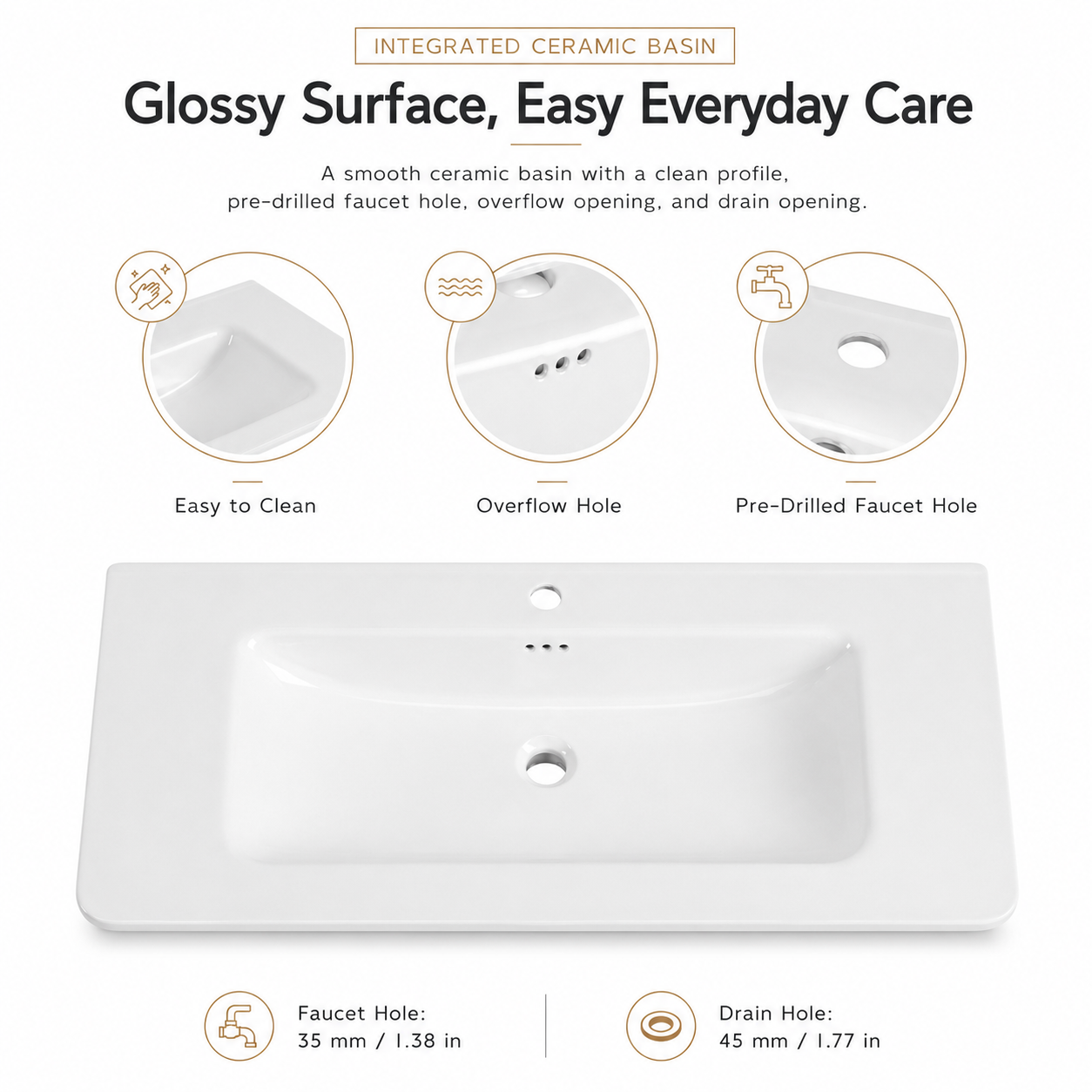 Pebble 40" Freestanding Vanity (RTA)