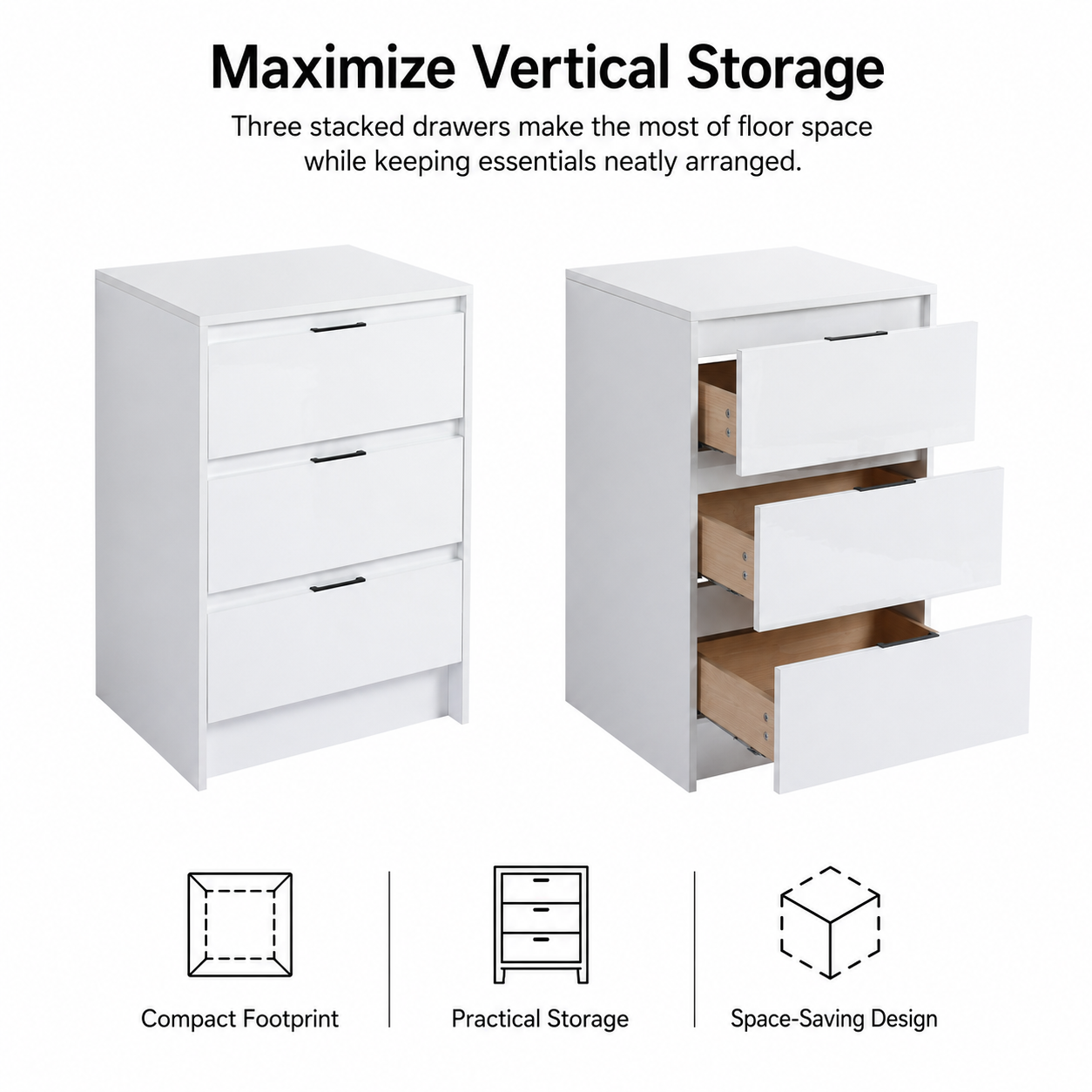 Cube 24" Freestanding Bathroom Storage Cabinet (RTA)