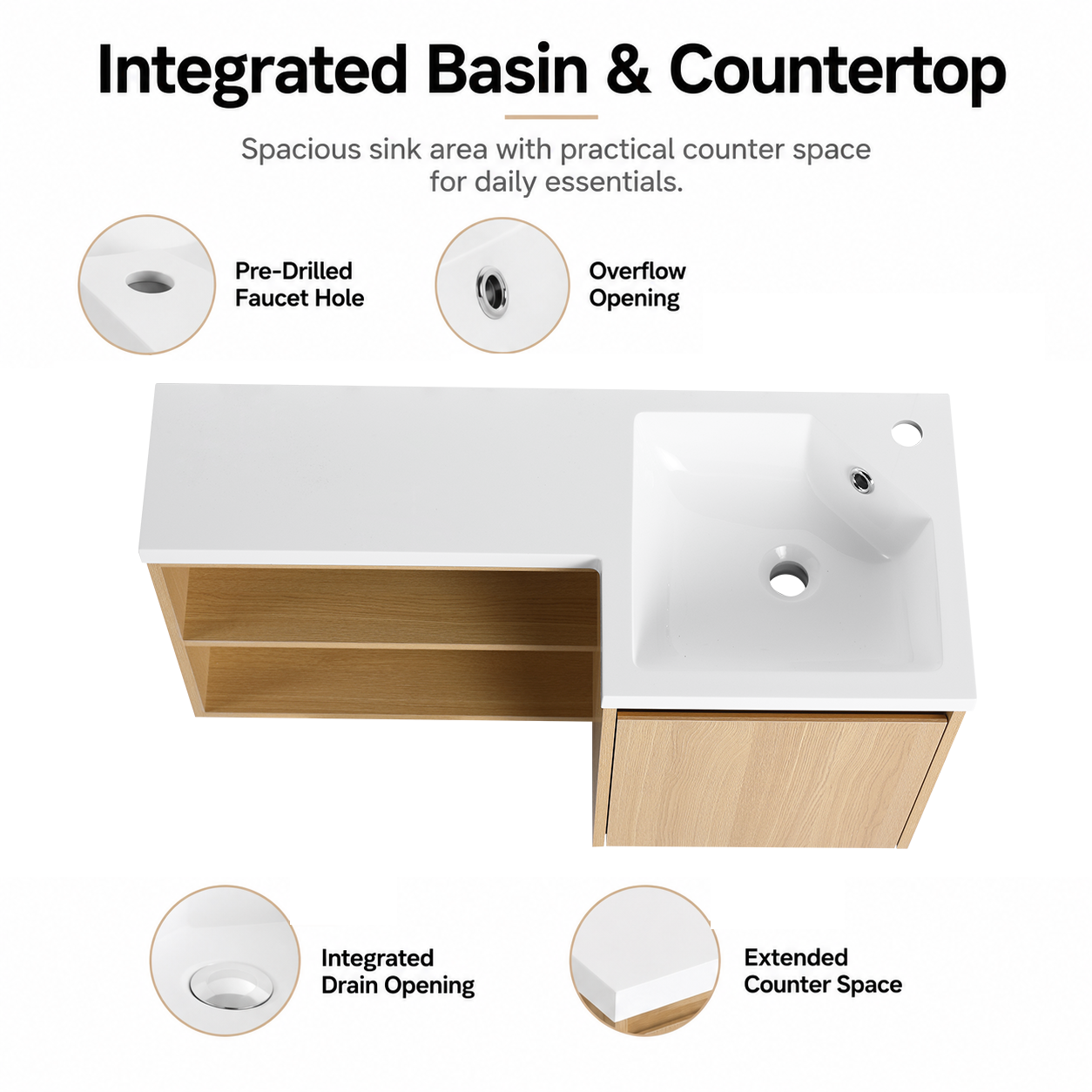 Nook 36" Corner Floating Vanity (RTA)
