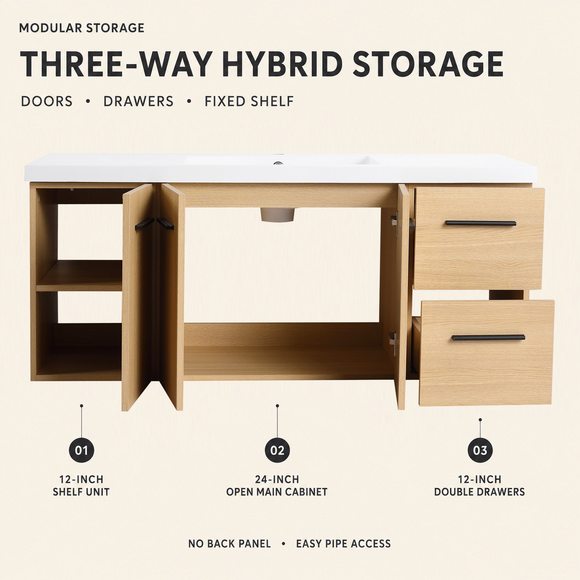 Module 48" Wall-Hung Vanity (RTA)