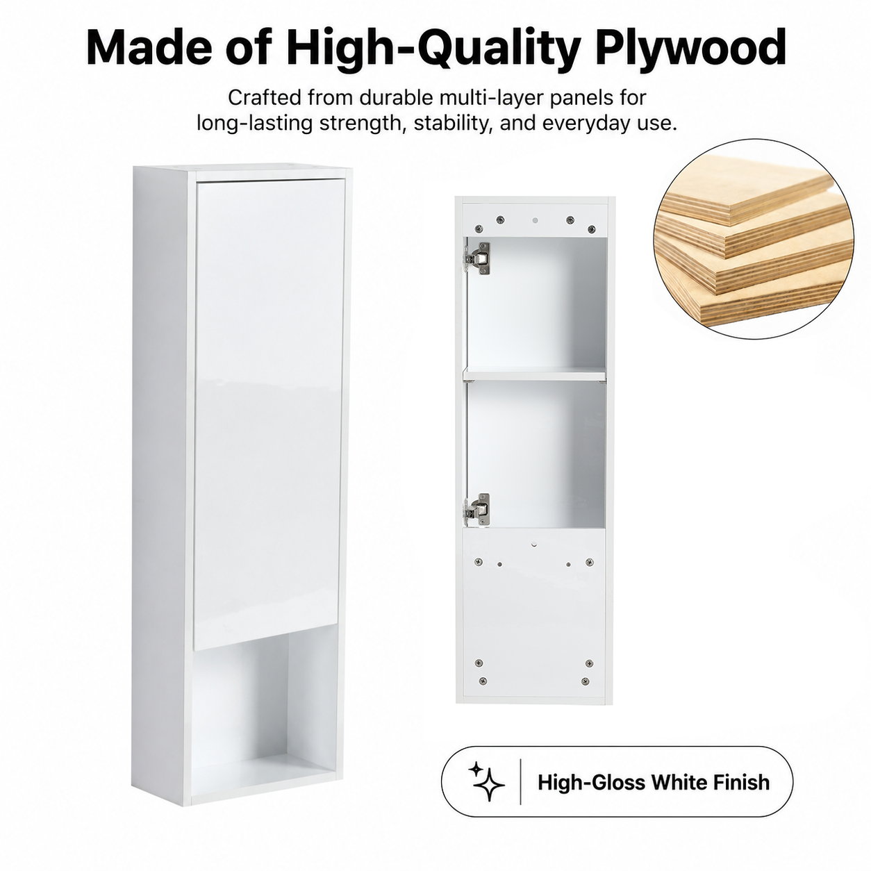 Cube 12" Bathroom Wall Cabinet (RTA)
