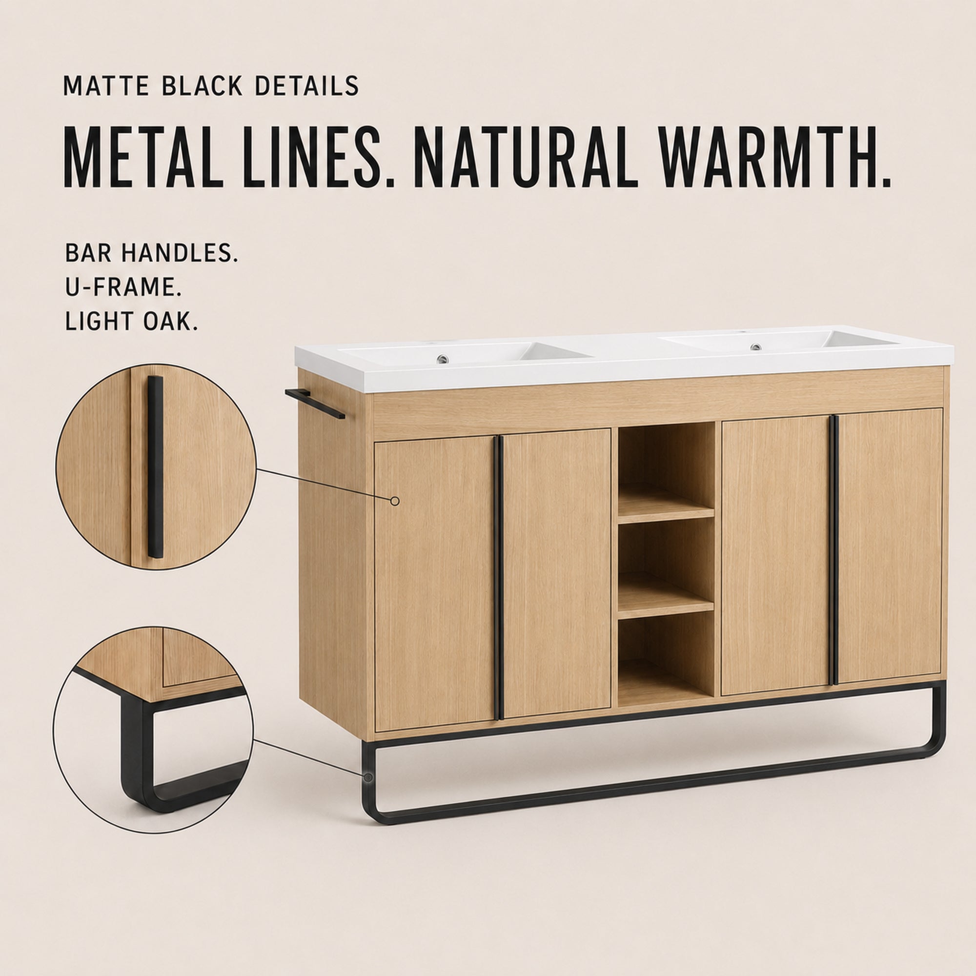 Metalin 48"/60" Freestanding Vanity (RTA)