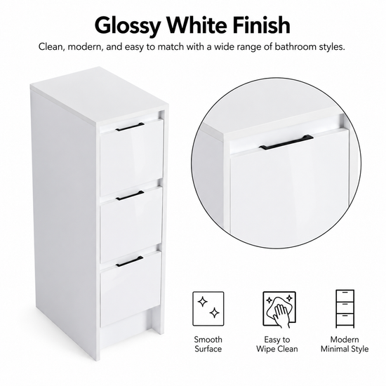 Cube 12" Freestanding Bathroom Storage Cabinet (RTA)