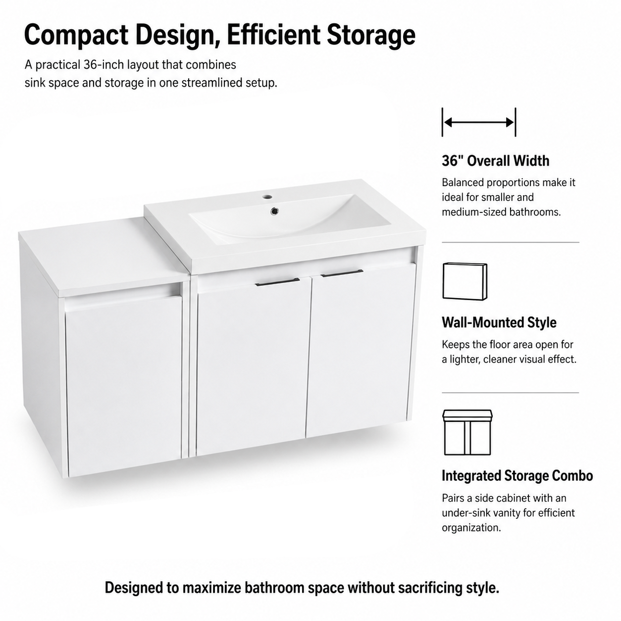Cube 24" / 36" / 48" Floating Vanity (RTA)