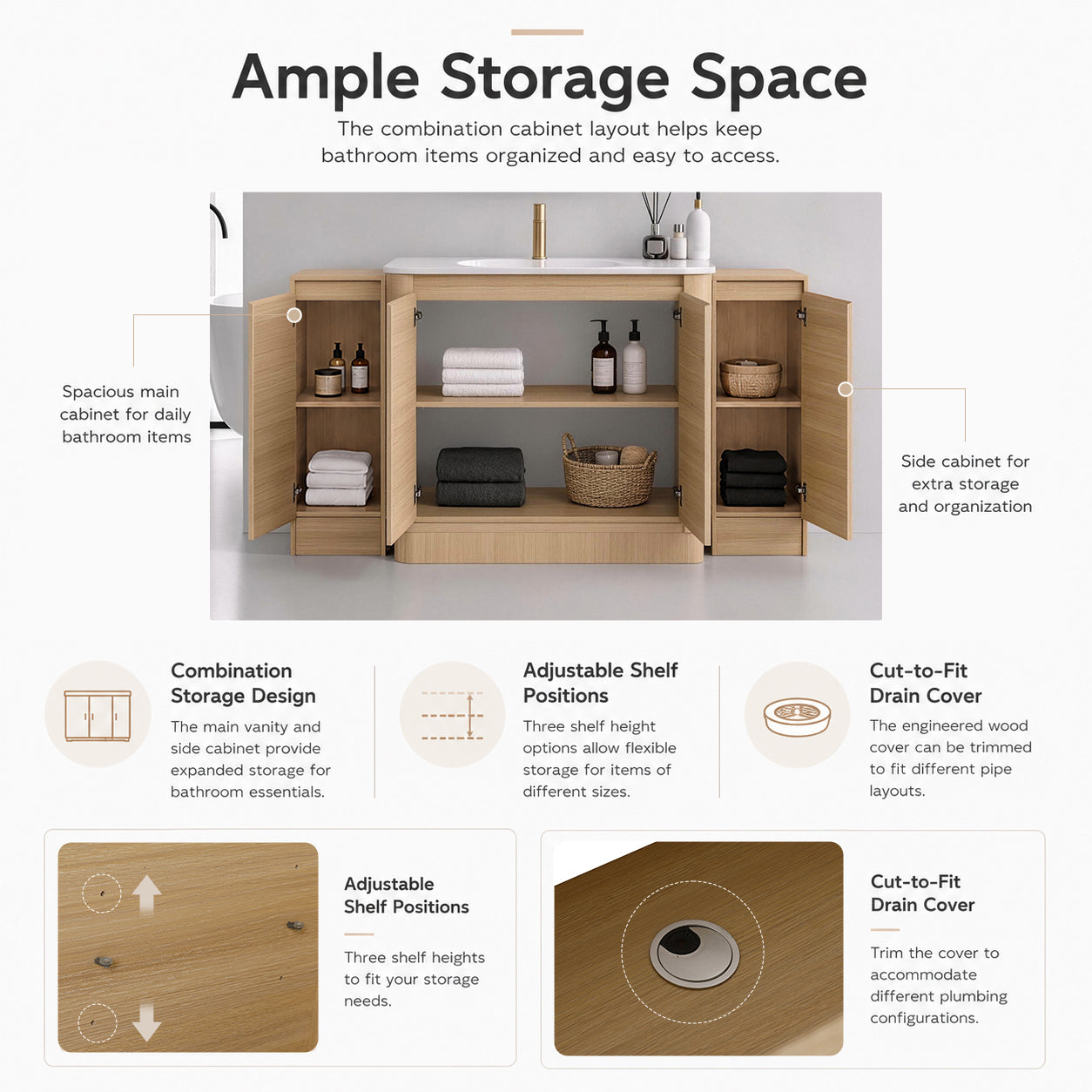Pebble 64" Freestanding Vanity (RTA)