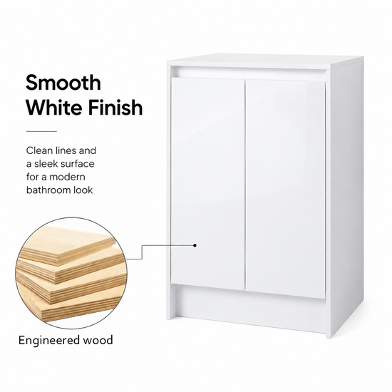 Cube 24" Freestanding Bathroom Storage Cabinet (RTA)