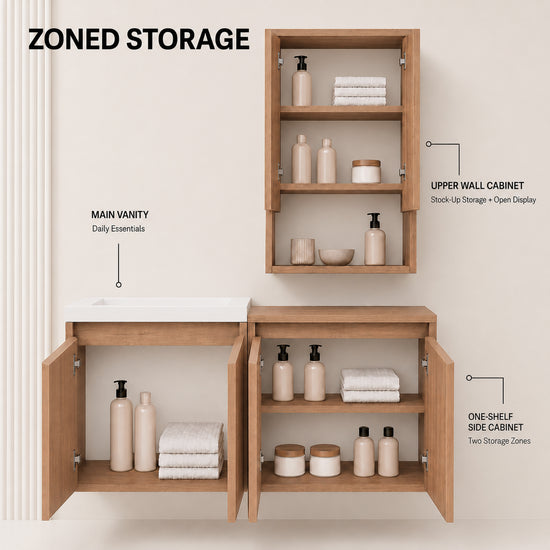 Cube 48" Floating Vanity with Wall Cabinet and Resin Sink (RTA)