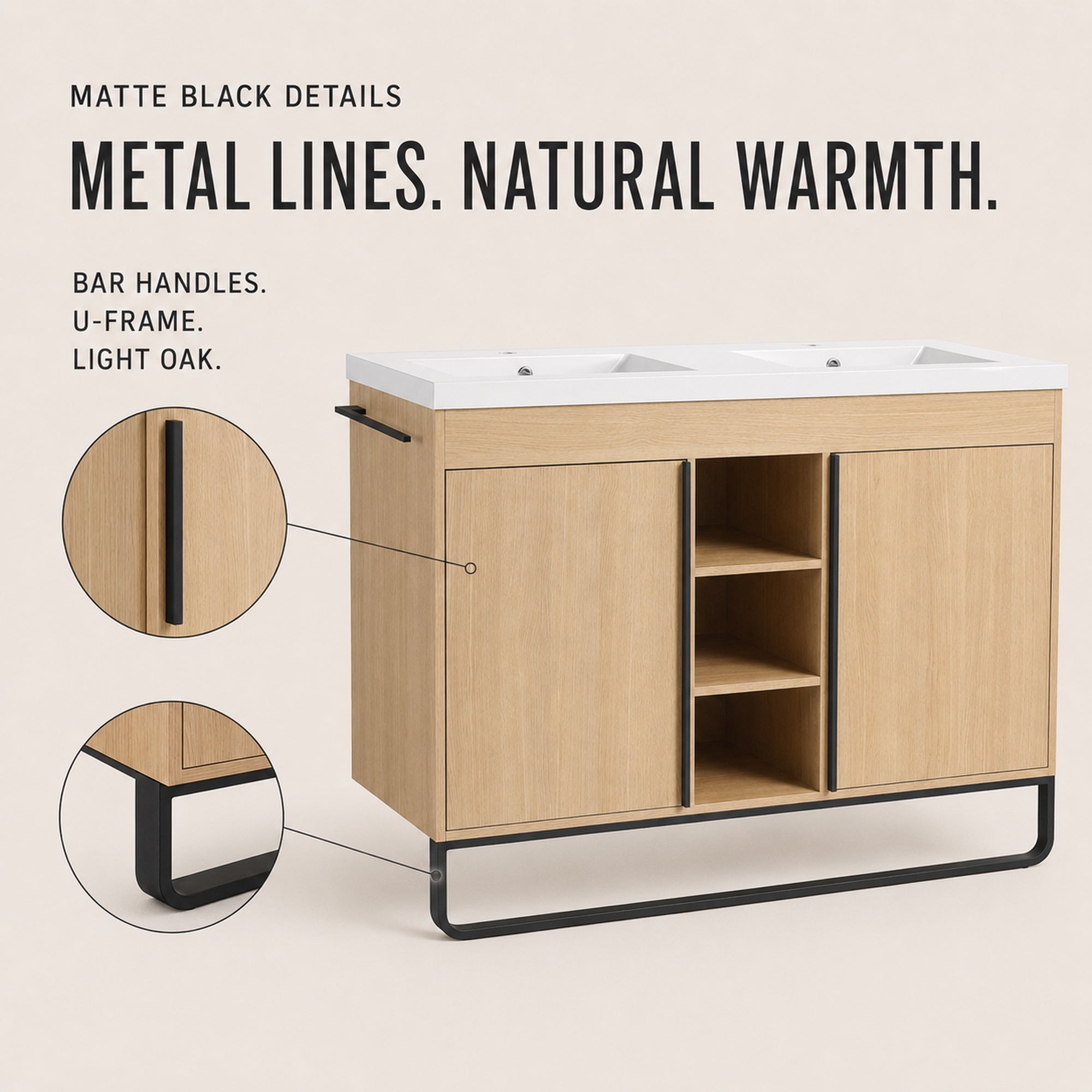Metalin 48"/60" Freestanding Vanity (RTA)