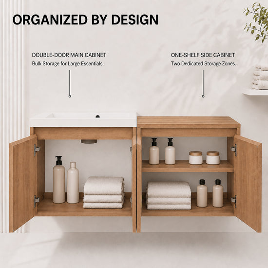 Cube 36"/48" Floating Vanity with Resin Sink (RTA)