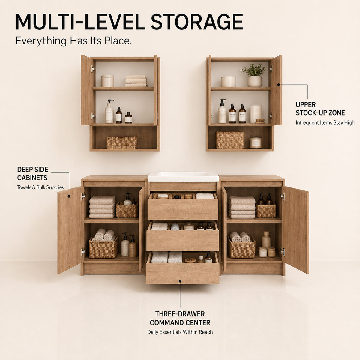 Cube 72" Freestanding Vanity (RTA)