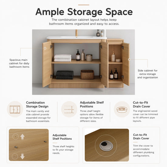 Pebble 52" Freestanding Vanity (RTA)