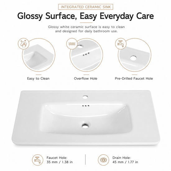Pebble 36" Freestanding Vanity (RTA)