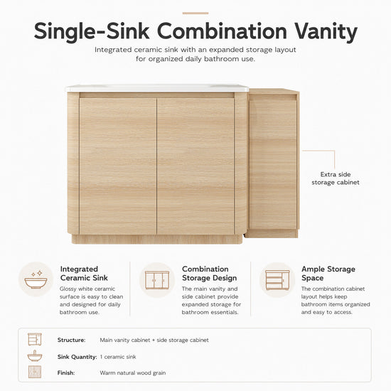 Pebble 52" Freestanding Vanity (RTA)