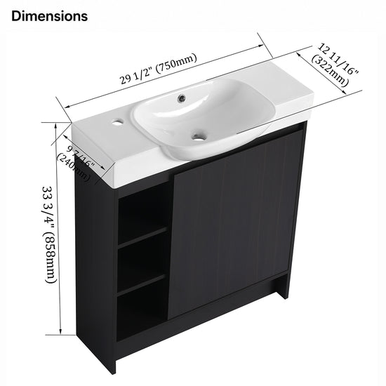 Slimbay 30" Freestanding Vanity (RTA)