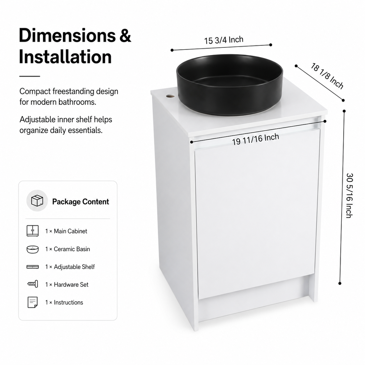 Cube 20"/32" Freestanding Vanity (RTA)