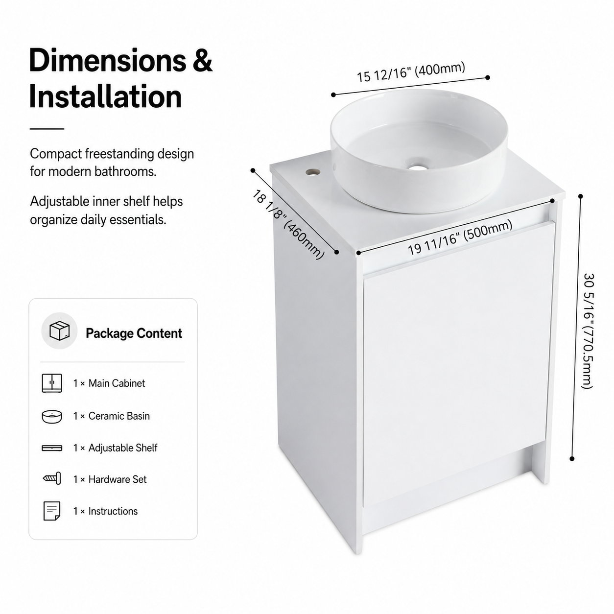 Cube 20"/32" Freestanding Vanity (RTA)