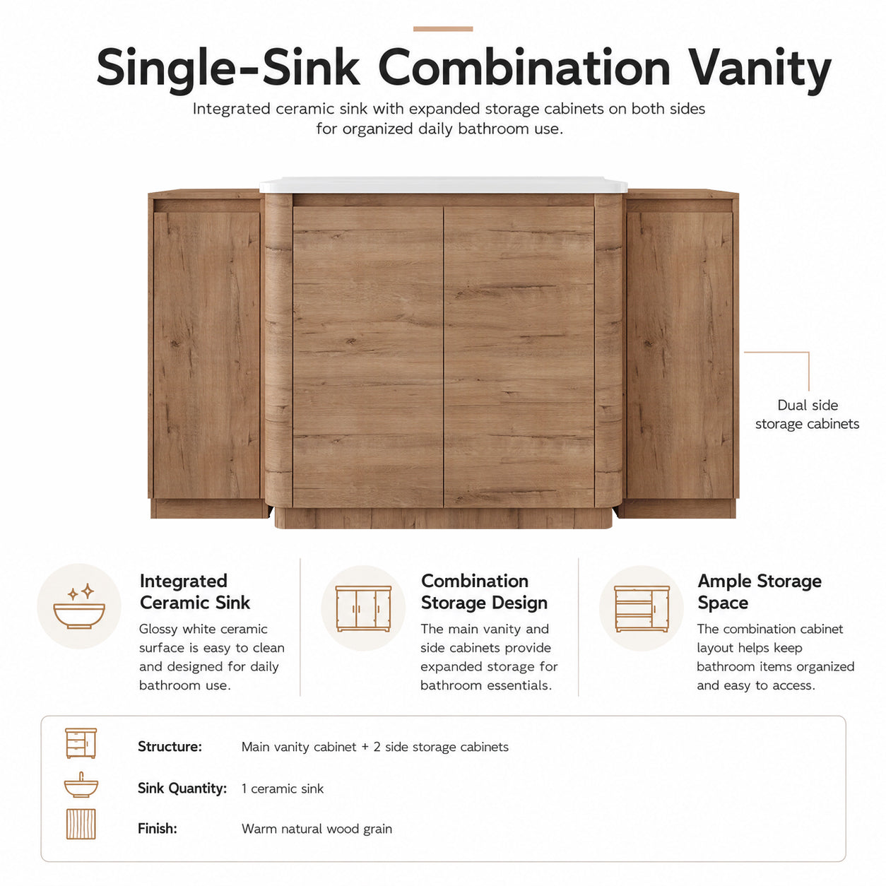 Pebble 64" Freestanding Vanity (RTA)