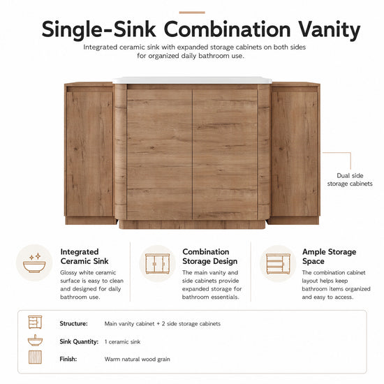 Pebble 64" Freestanding Vanity (RTA)