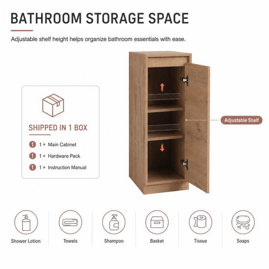 Pebble 12" Side Storage Cabinet (RTA)