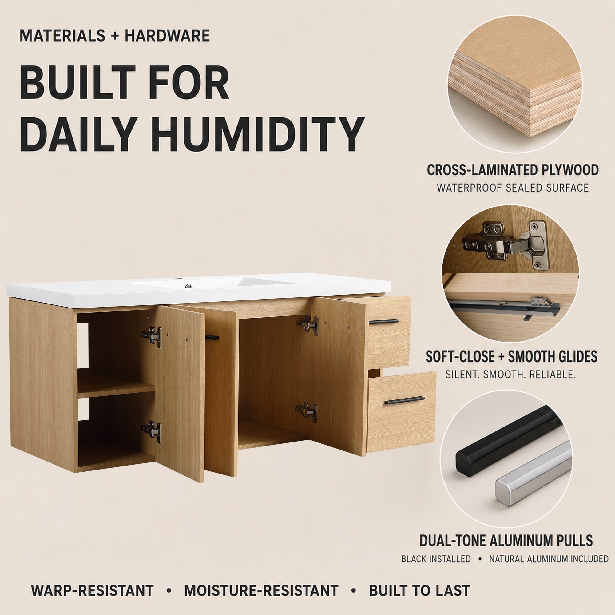 Module 48" Wall-Hung Vanity (RTA)