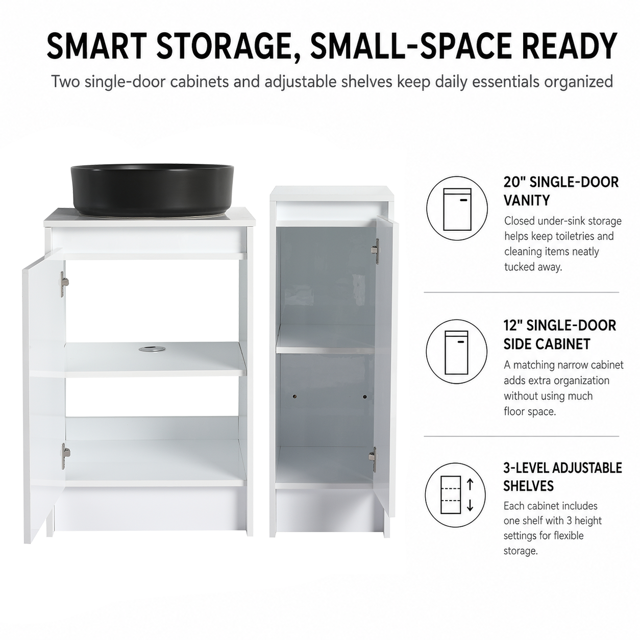 Cube 20"/32" Freestanding Vanity (RTA)