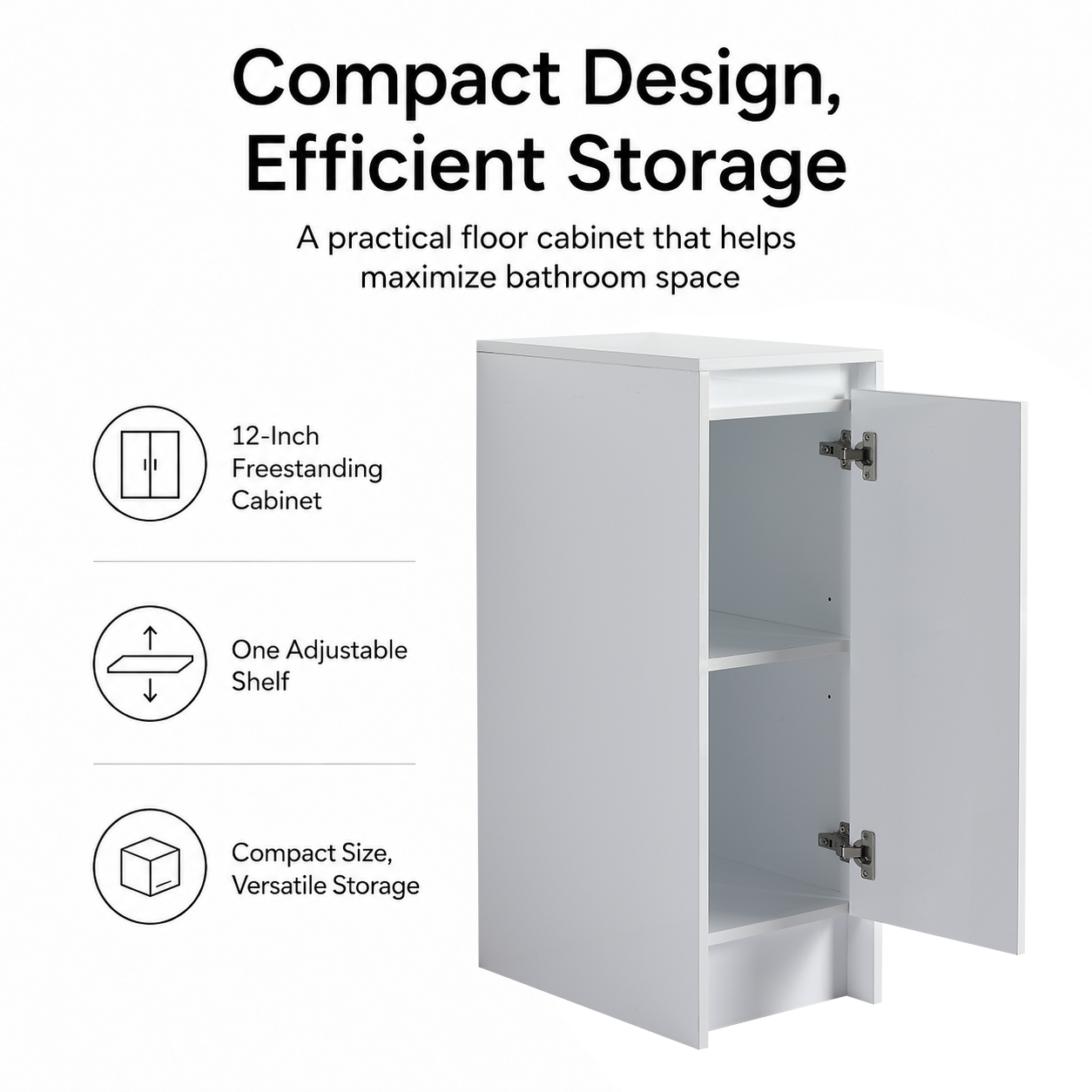 Cube 12" Bathroom Storage Cabinet (RTA)