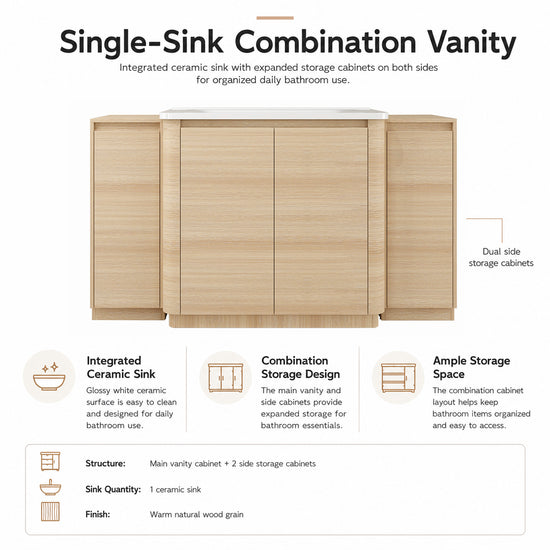 Pebble 60" Freestanding Vanity (RTA)