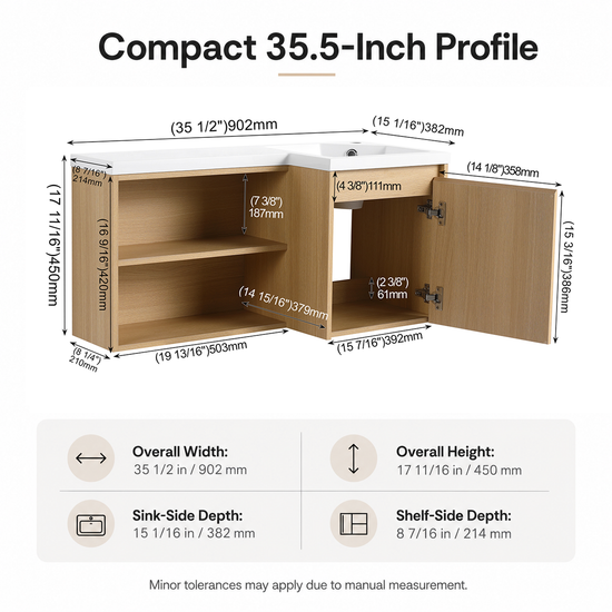 Nook 36" Corner Floating Vanity (RTA)