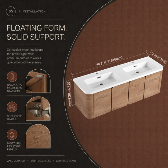 Curvo 48"/60" Floating Vanity (RTA)