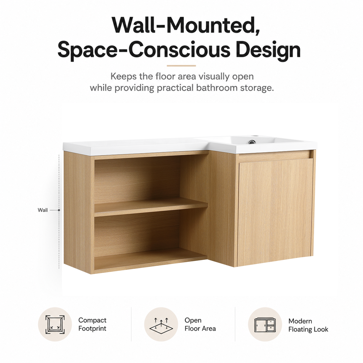 Nook 36" Corner Floating Vanity (RTA)