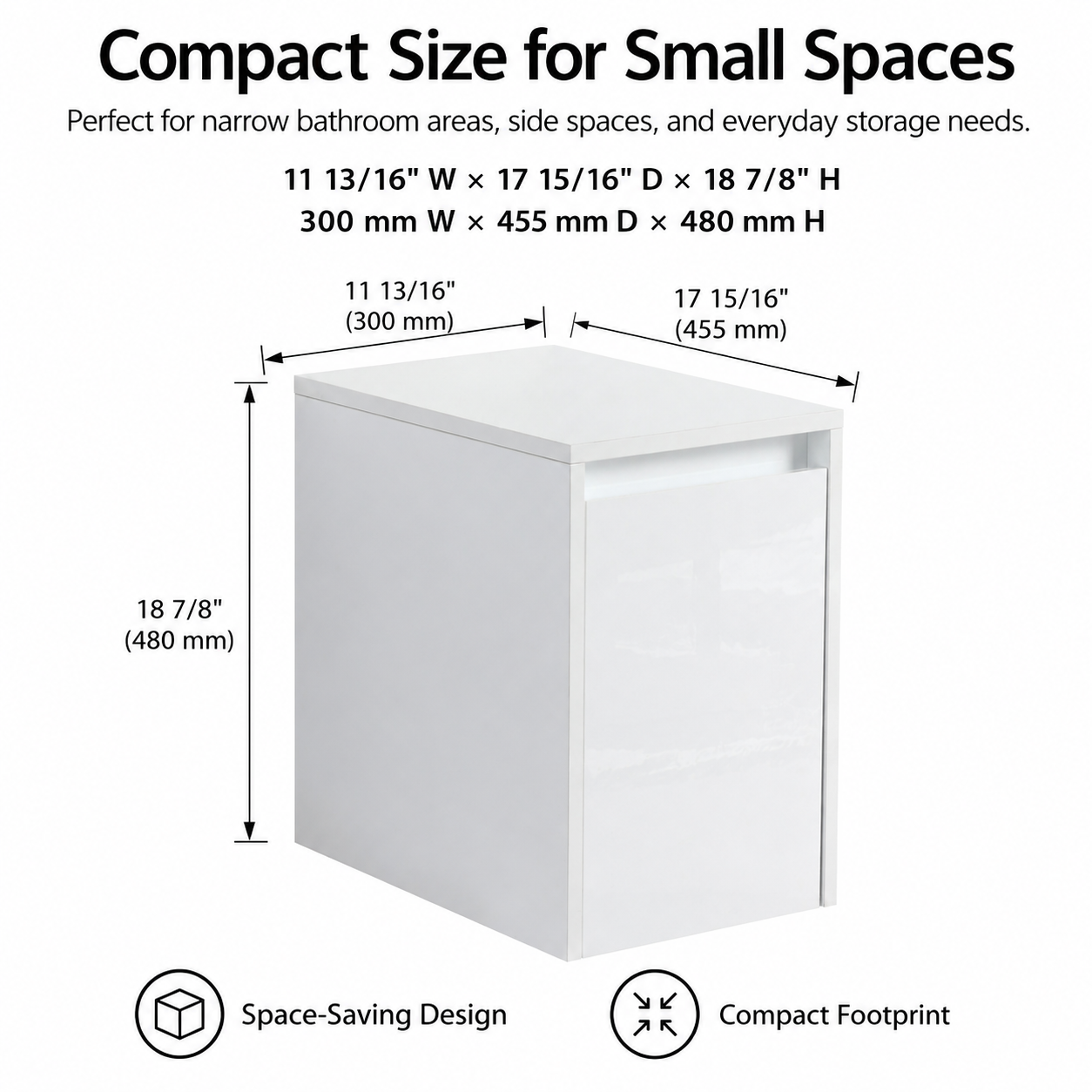 Cube 12" Bathroom Wall Cabinet (RTA)