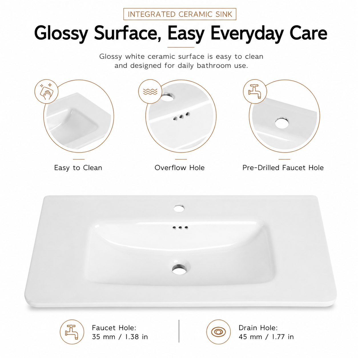 Pebble 40" Freestanding Vanity (RTA)