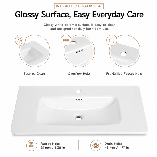 Pebble 40" Freestanding Vanity (RTA)