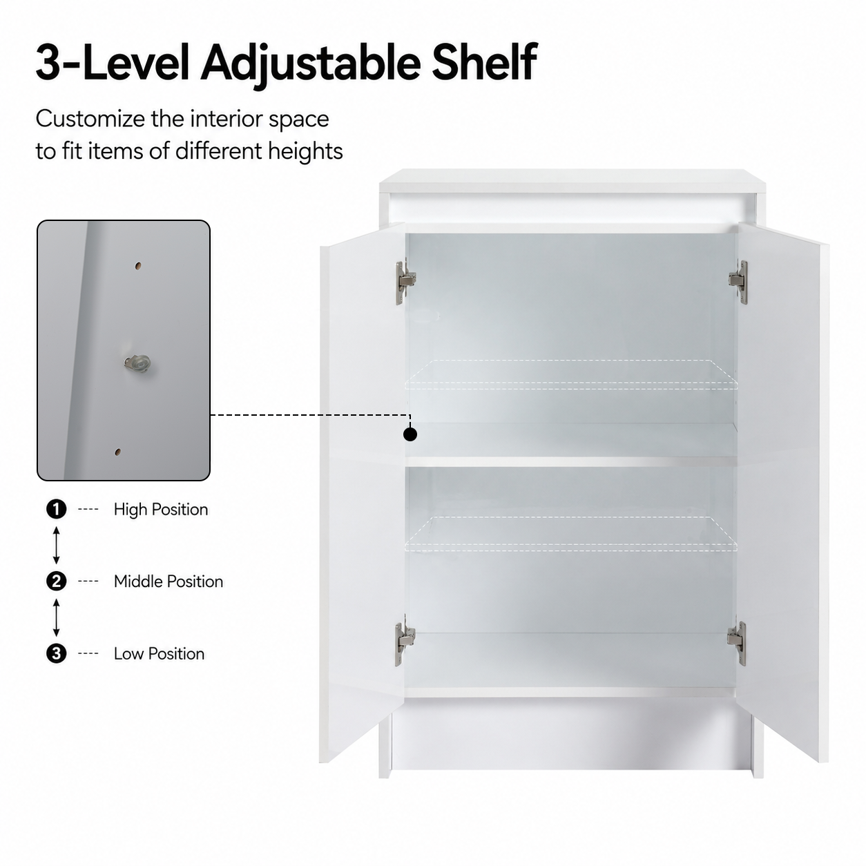 Cube 24" Freestanding Bathroom Storage Cabinet (RTA)
