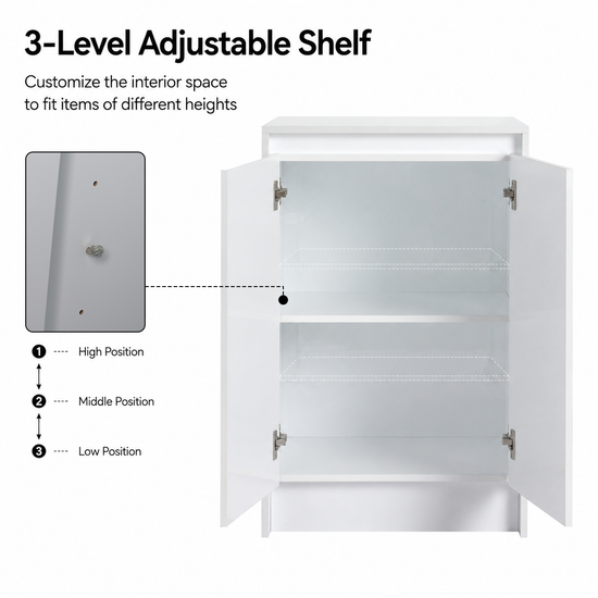 Cube 24" Freestanding Bathroom Storage Cabinet (RTA)