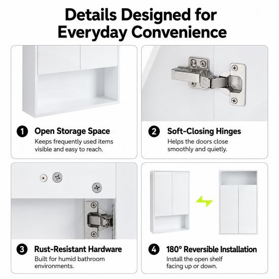 Cube 24" Bathroom Wall Cabinet (RTA)