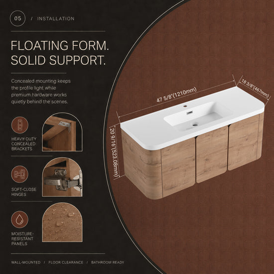 Curvo 48"/60" Floating Vanity (RTA)
