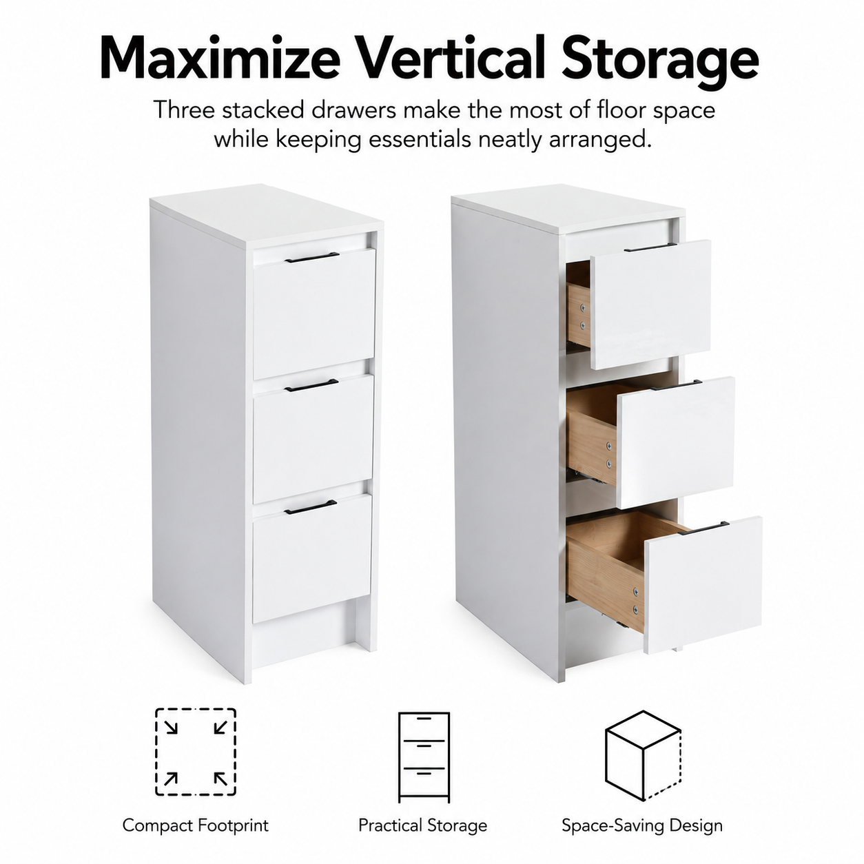 Cube 12" Freestanding Bathroom Storage Cabinet (RTA)