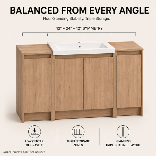 Cube 48" Freestanding Vanity with Resin Sink (RTA)