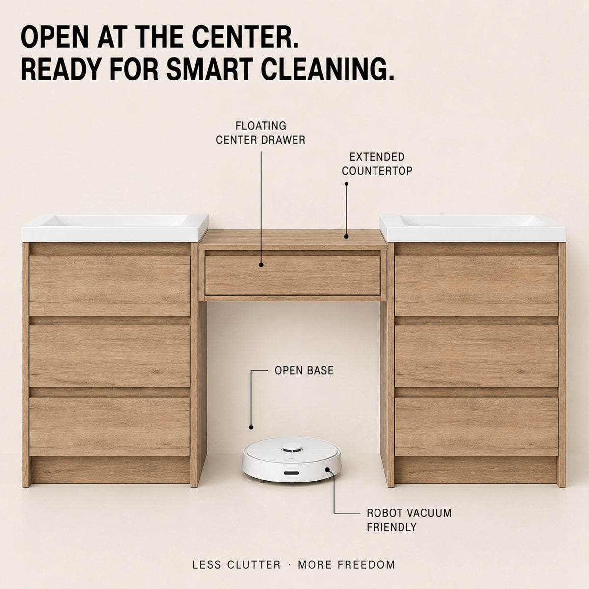 Cube 72" Freestanding Vanity (RTA)