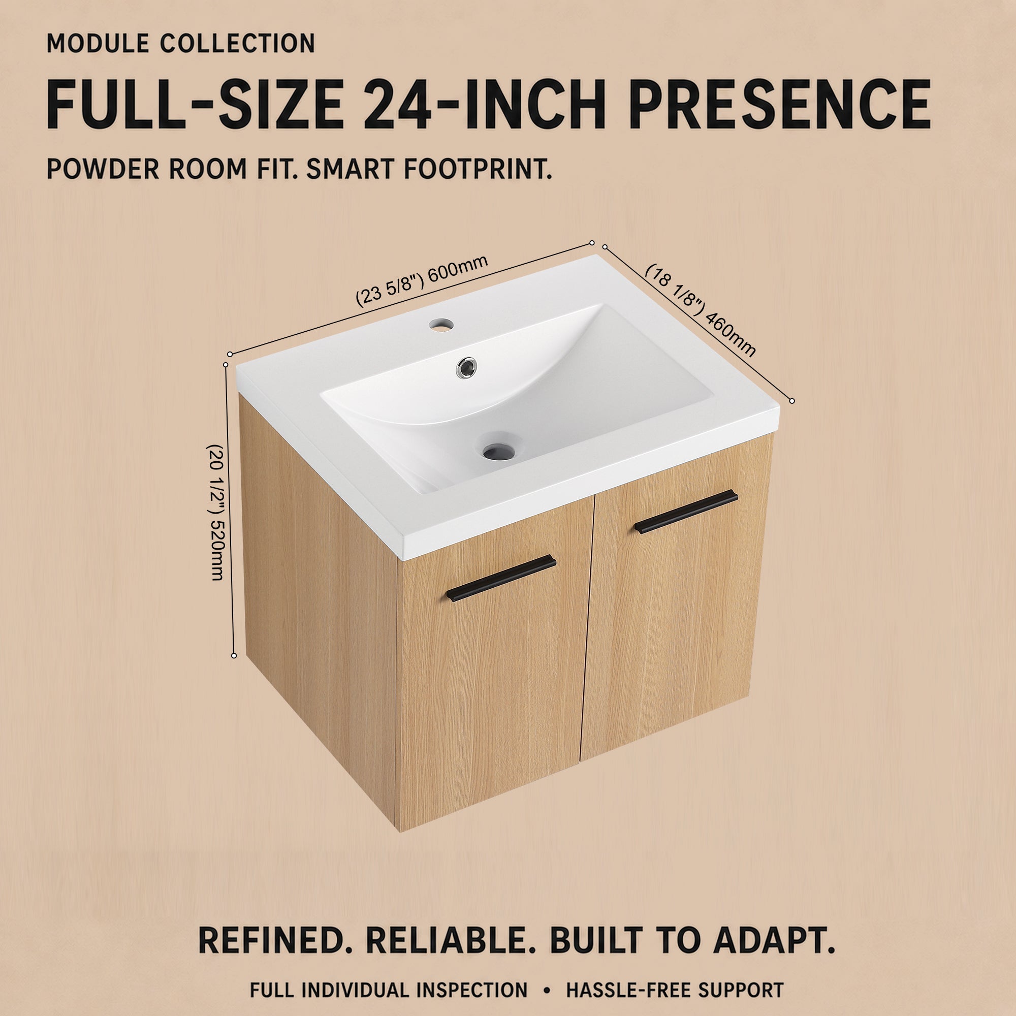 Module 24" Wall-Hung Vanity (RTA)