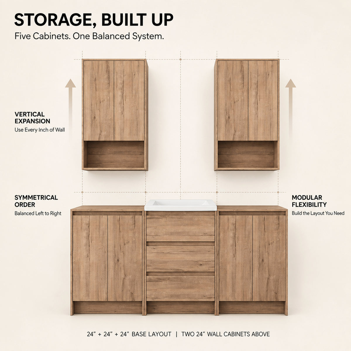 Cube 72" Freestanding Vanity (RTA)