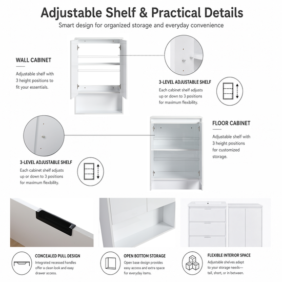 Cube 48" Freestanding Vanity Set (RTA)